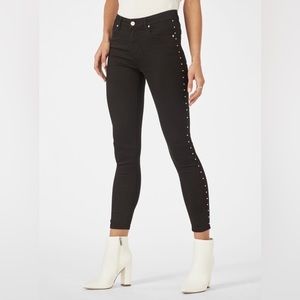 JUSTFAB Mid Rise Stud Ankle Grazer Jeans - Size 27